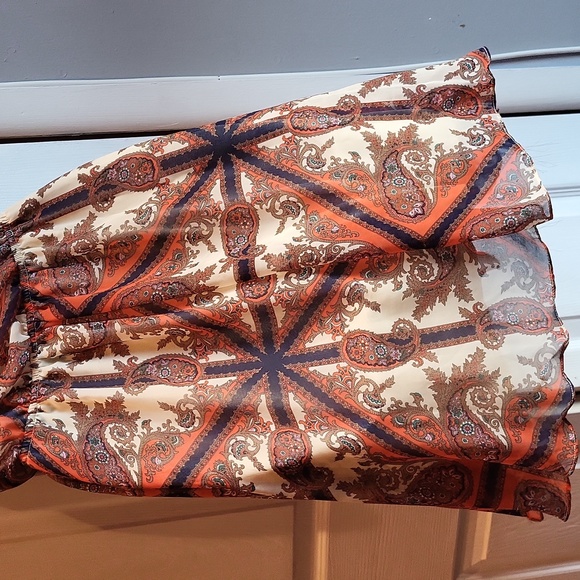 Paisley Print Cross Back sleeveless Dress - Picture 5 of 6